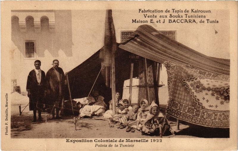 Carte postale ancienne Marseille Exposition 1922 Palais de la Tunisie à Marseille