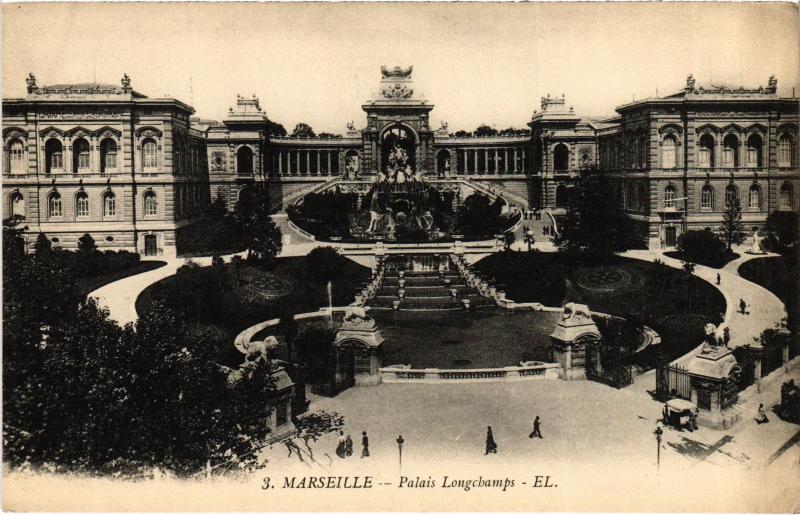 Carte postale ancienne Marseille Palais Longchamp à Marseille