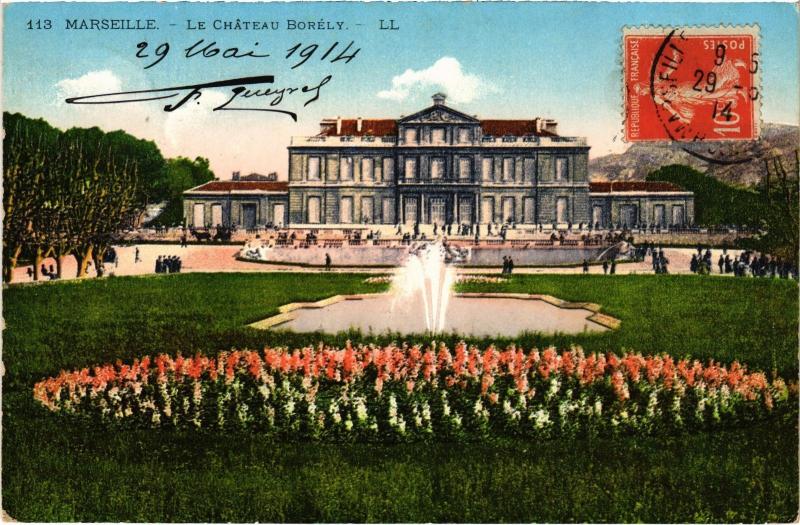 Carte postale ancienne Marseille Chateau Borely à Marseille