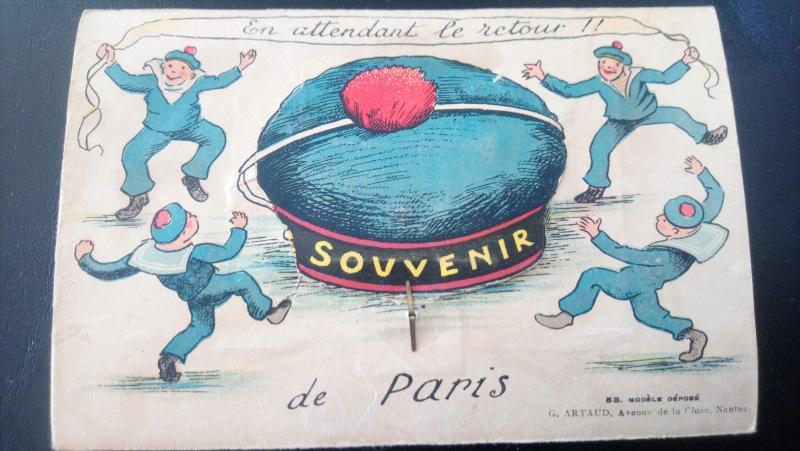 Carte postale ancienne Paris - Jolie Cpa A Systeme De Depliant Decouvrant Diverses Vues De La Vi à Paris