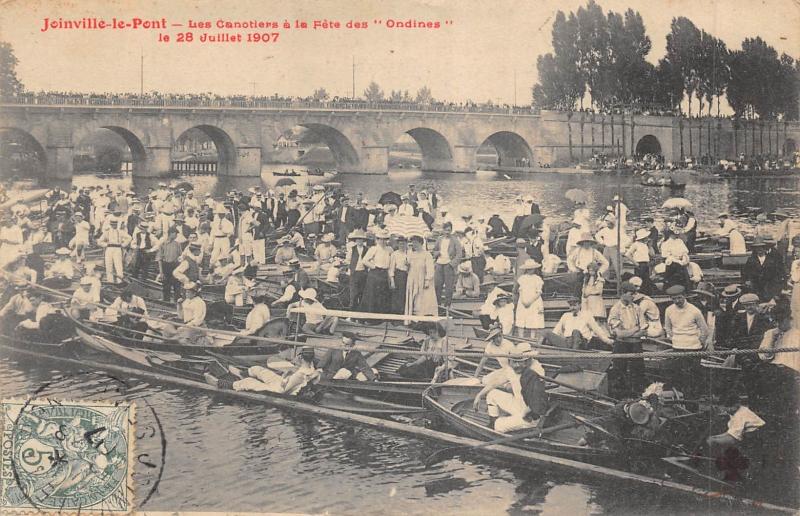 Carte postale ancienne Joinville Le Pont - Les Canotiers A La Fete Des Ondines - Le 28 Juillet à Joinville-le-Pont