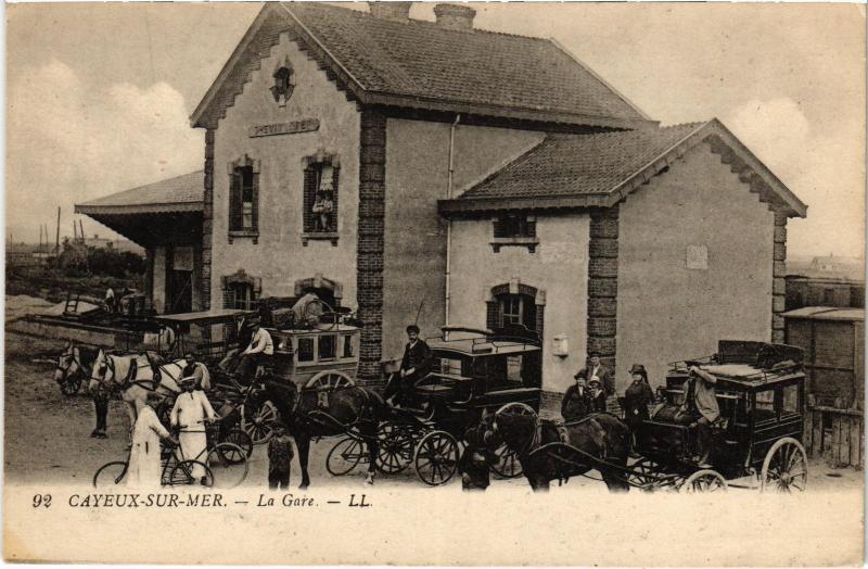 Carte postale ancienne Cayeux la gare