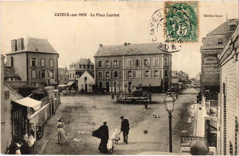 Carte postale ancienne Cayeux Place Courbet