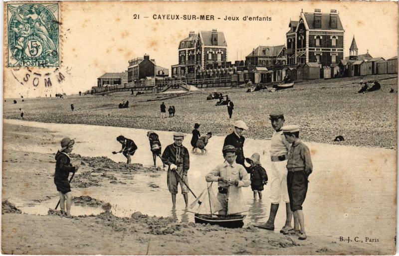 Carte postale ancienne Cayeux Jeux d'enfants