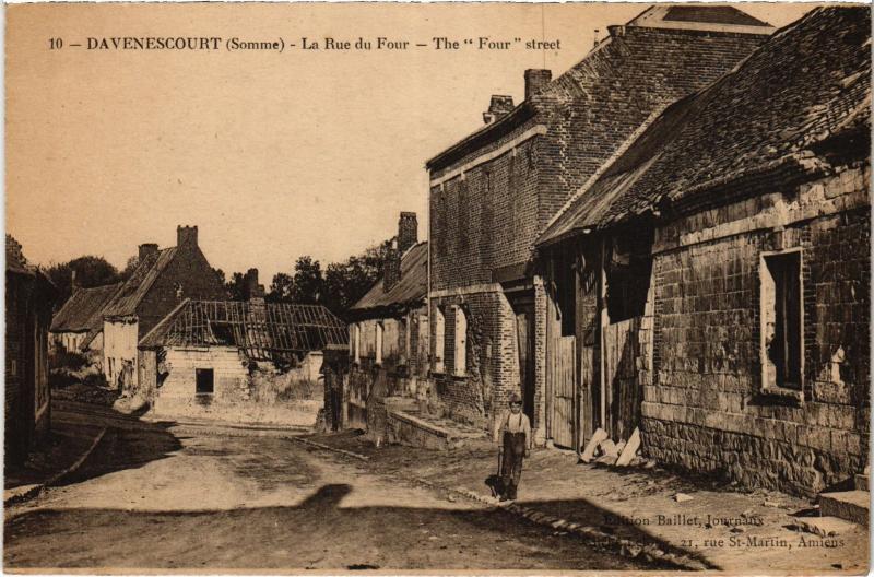 Carte postale ancienne Davenscourt Rue du Four