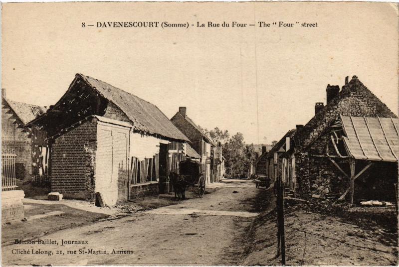 Carte postale ancienne Davenscourt Rue du Four