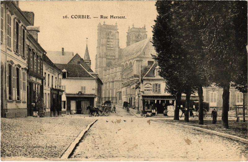 Carte postale ancienne Corbie Rue Hersent à Corbie