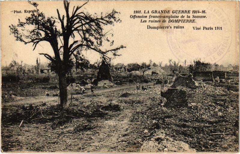 Carte postale ancienne Dompierre les ruines