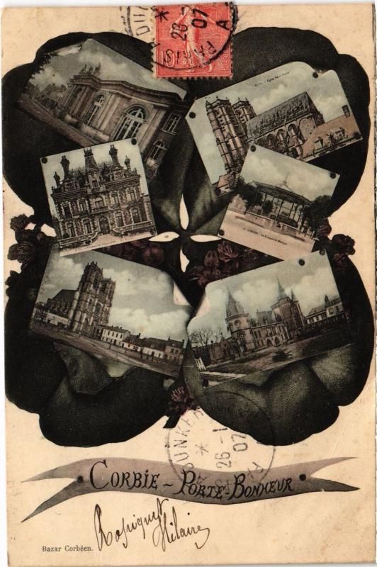Carte postale ancienne Corbie souvenir à Corbie