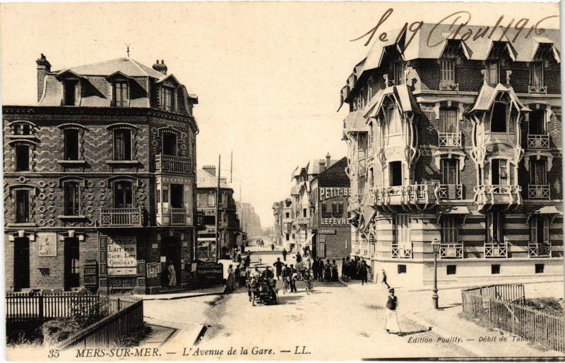 Carte postale ancienne Mers sur Mer Avenue de la Gare