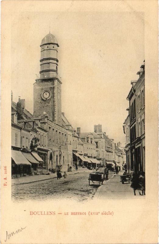 Carte postale ancienne Doullens le Beffroi à Doullens