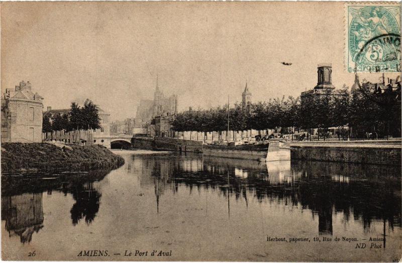 Carte postale ancienne Amiens Port d'Aval à Amiens