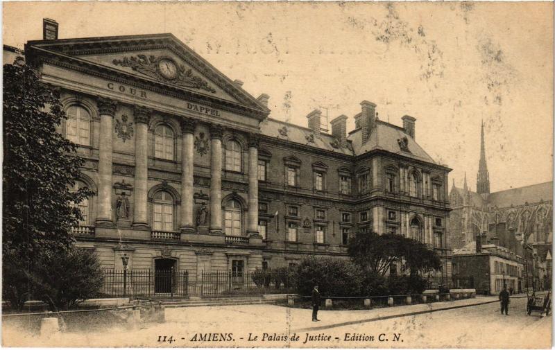 Carte postale ancienne Amiens Palais de Justice à Amiens
