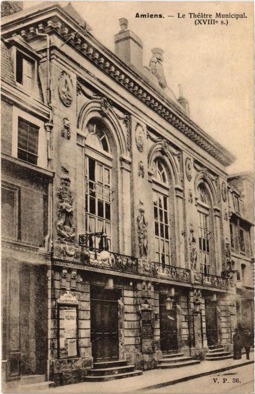 Carte postale ancienne Amiens Theatre Municipal à Amiens