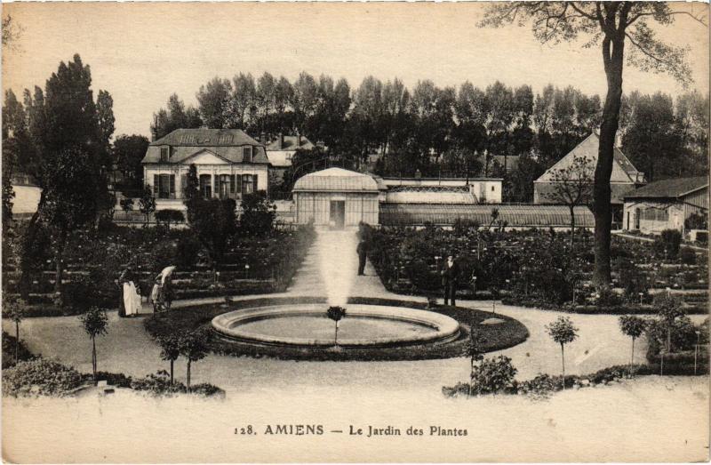 Carte postale ancienne Amiens Jardin des Plantes à Amiens