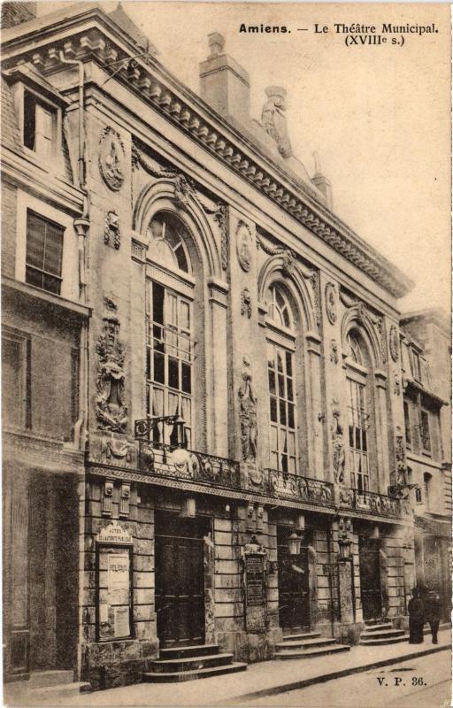 Carte postale ancienne Amiens Theatre Municipal à Amiens