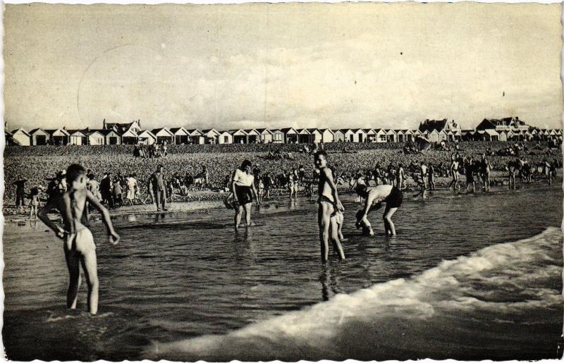 Carte postale ancienne Cayeux la plage a maree montante