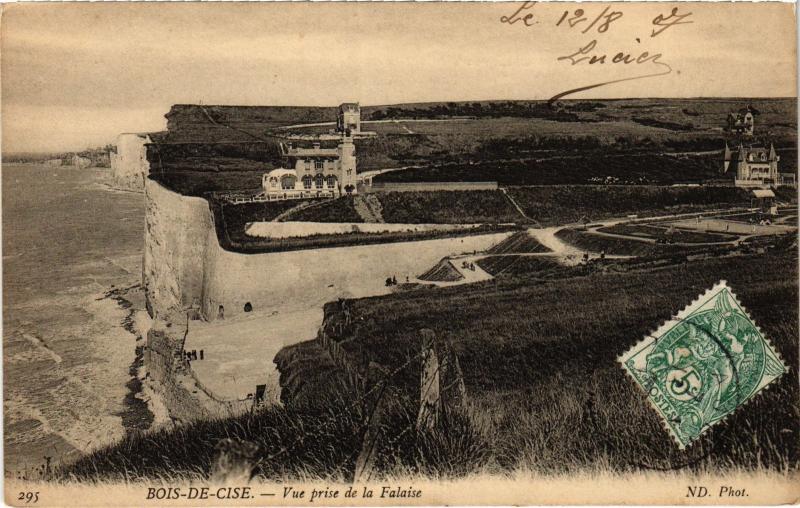 Carte postale ancienne Bois de Cise vue prise de la Falaise