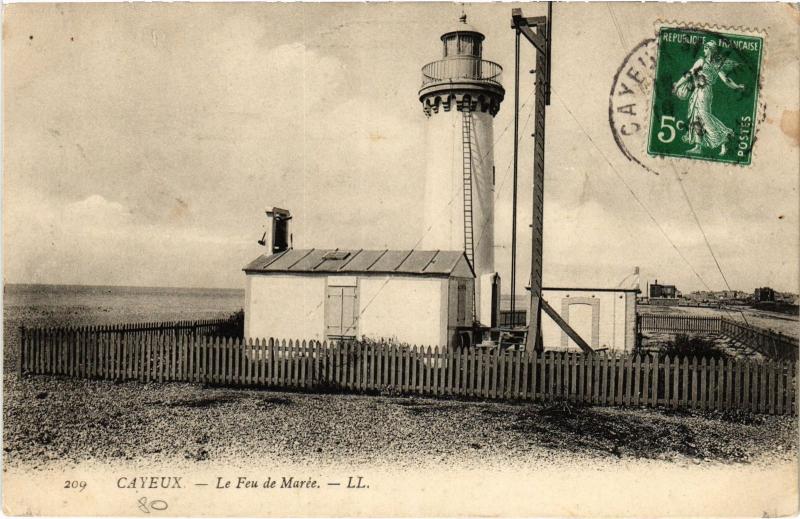 Carte postale ancienne Cayeux Feu de Maree