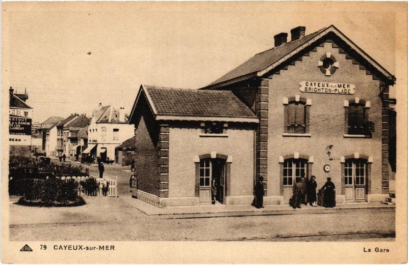 Carte postale ancienne Cayeux la gare
