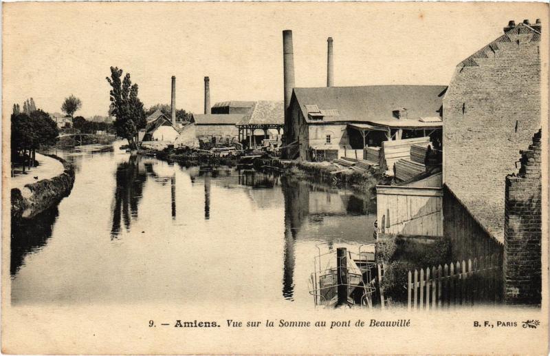 Carte postale ancienne Amiens vue sur la Somme à Amiens