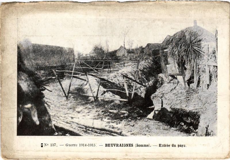 Carte postale ancienne Beauvraignes entree du pays