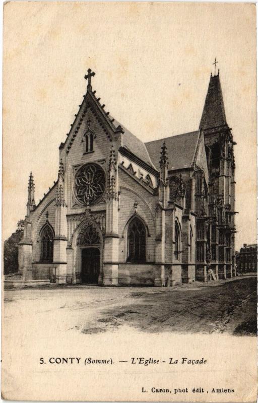 Carte postale ancienne Conty Eglise à Conty