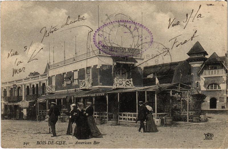 Carte postale ancienne Bois de Cise Bar Americain