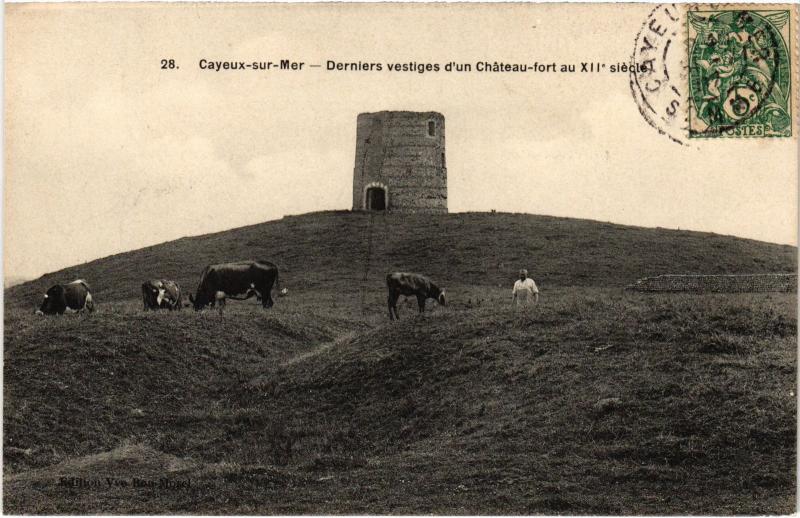 Carte postale ancienne Cayeux derniers vestiges d'un chateau