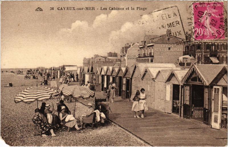 Carte postale ancienne Cayeux la plage et les cabines