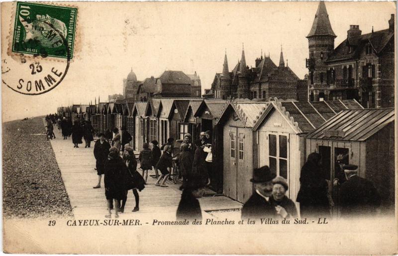 Carte postale ancienne Cayeux promenade des Planches