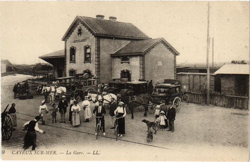 Carte postale ancienne Cayeux la gare