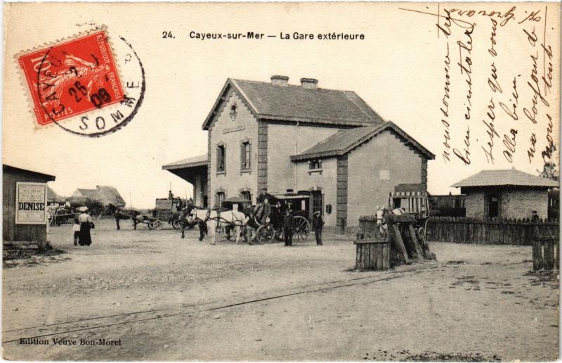 Carte postale ancienne Cayeux la gare