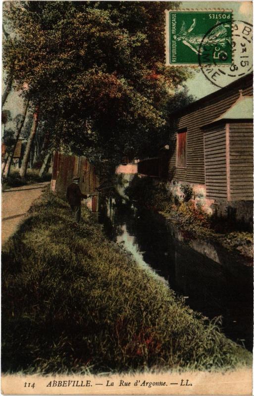 Carte postale ancienne Abbeville Rue d'Argonne à Abbeville