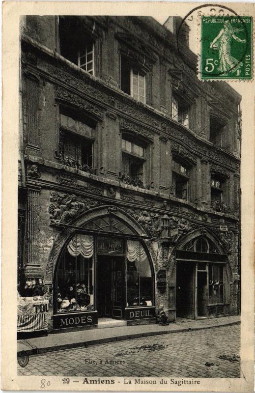 Carte postale ancienne Amiens Maison du Sagittaire à Amiens