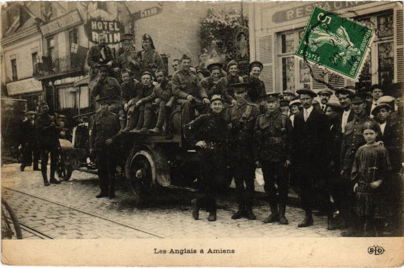 Carte postale ancienne Amiens les Anglais à Amiens