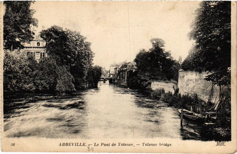 Carte postale ancienne Abbeville Pont de Talence à Abbeville