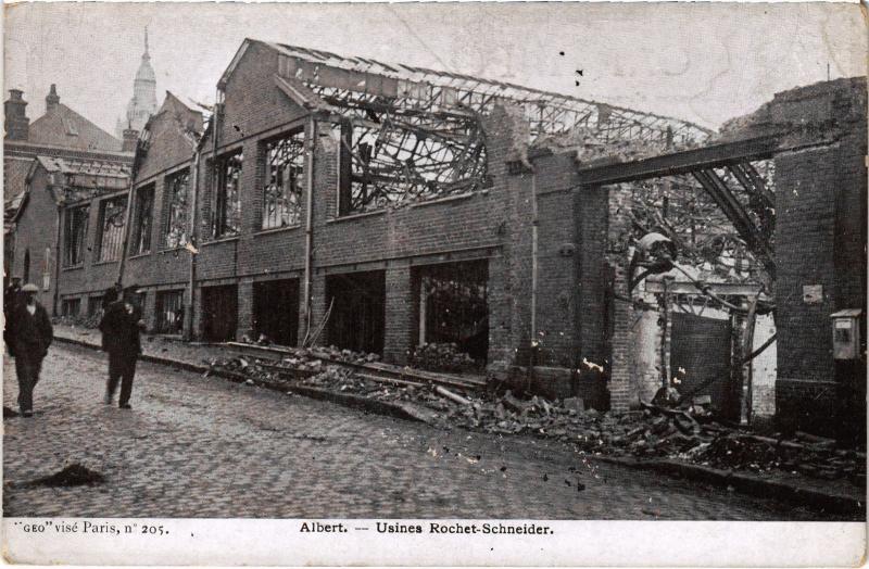 Carte postale ancienne Albert Usines Rochet Schneider à Albert