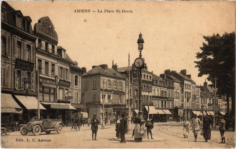 Carte postale ancienne Amiens Place Saint-Denis à Amiens