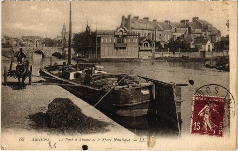 Carte postale ancienne Amiens Port d'Amont à Amiens