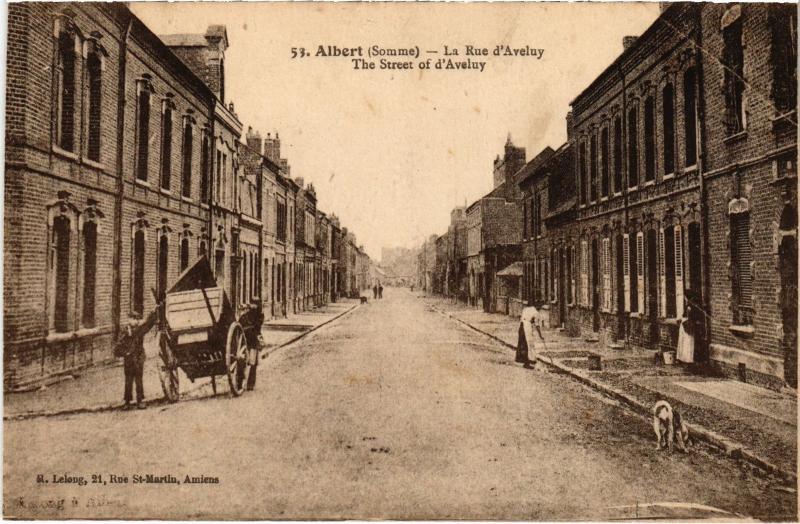 Carte postale ancienne Albert Rue d'Aveluy à Albert