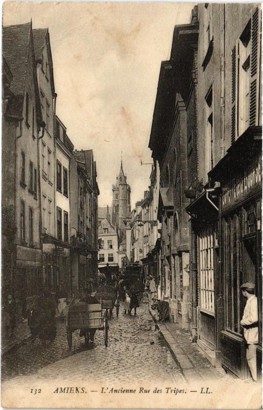 Carte postale ancienne Amiens Rue des Tripes à Amiens