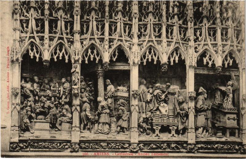 Carte postale ancienne Amiens Cathederale Ancien Testament à Amiens
