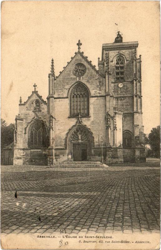 Carte postale ancienne Abbeville Eglise du Saint-Sepulcre à Abbeville