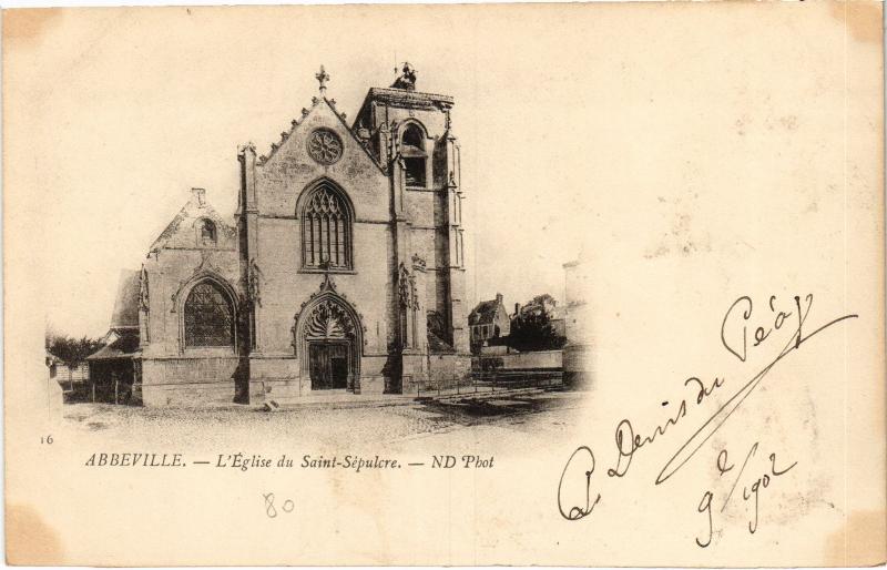 Carte postale ancienne Abbeville Eglise Saint-Sepulcre à Abbeville