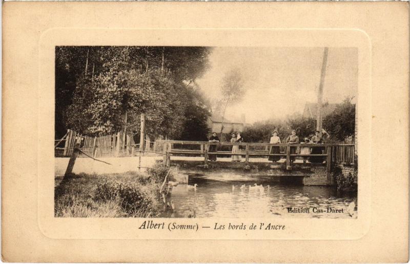 Carte postale ancienne Albert les boprds de l'Ancre à Albert