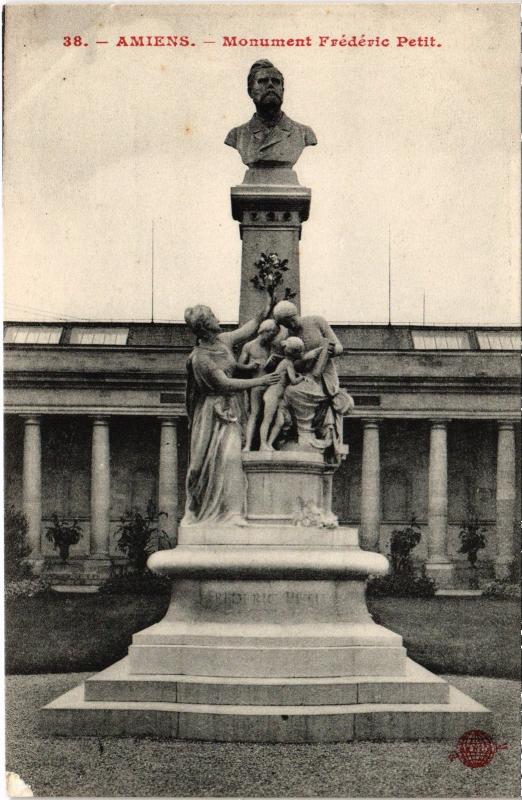 Carte postale ancienne Amiens Monument Frederic Petit à Amiens