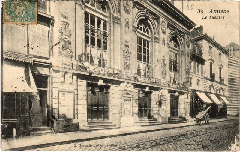 Carte postale ancienne Amiens le theatre à Amiens