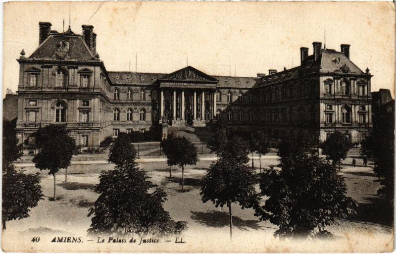 Carte postale ancienne Amiens Palais de Justice à Amiens