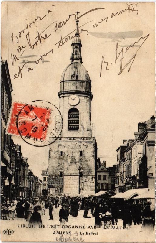 Carte postale ancienne Amiens le Beffroi à Amiens